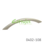 Jaladera Zamak cc 128 mm L=152 mm 4104 Z23 Niquel mate Tornillo #8 - 32X1"