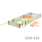Modulo basico Vario cuchillos h=65 para lateral h=90 aluminio