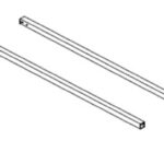 Trabe "MILO" L=1,2 m color aluminio (2 pz)