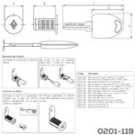 Cilindro intercambiable CL C1 zamak