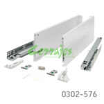 Jgo.Vionaro blanco 500 mm para 40 kg con cierre suave h=121 mm