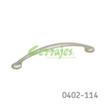 Jaladera Zamak cc 128 mm L=156 mm 4108 Z23 Niquel mate Tornillo M4x25mm