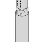 Columna altura ajustable h 620 - 820 mm aluminio