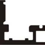 Perfil aluminio 4.30mt(ang rec) 21194 4030