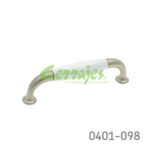 Jaladera Zamak/Cerámica cc 96 mm L=108 mm 5077 Z50 Acabado metálico con cerámica Tornillo #8 - 32X1"