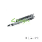 Corredera bajo montaje Salice "Futura" L=550mm Zincada Extensión total Cierre suave