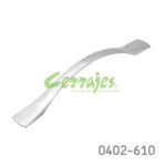 Jaladera Zamak cc 128 mm L=173 mm 4403 Z22 Niquel cepillado Tornillo M4x25mm