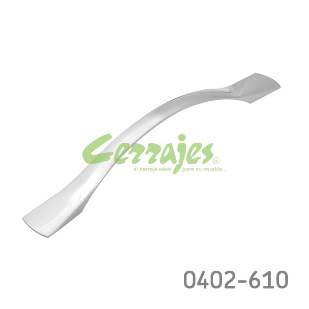 27F6056440FB3347E02624BB33D710DF.jpg Jaladera Zamak cc 128 mm L=173 mm 4403 Z22 Niquel cepillado Tornillo M4x25mm - Image 1