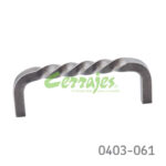 Jaladera Hierro (Acero) cc 96 mm L=124 mm 3043 H32 Pewter negro Tornillo #8 - 32X1"