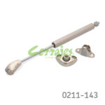 Pistón Italiana Ferramenta "Kraby Compact" L=244mm beige 80N con enganche y tornillos