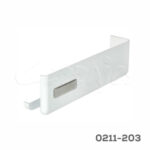 Cubierta para sistema de levantamiento Salice "Wind" Blanca con placa niquelada