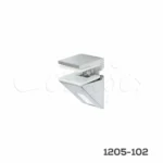 Ménsula p/repisa de cristal Italiana Ferramenta "Kalabrone Mini" esp.5-10mm entrepaño 150mm Cap:6Kg