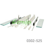 Jgo. Nova-Pro Classic Crystal blanco 500 mm para 70 kg h=90 mm izq/der