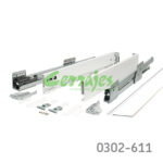 Jgo.Vionaro blanco 500 mm para 40 kg W<600 mm con cierre suave con cajon interno h=89