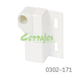 Soporte posterior derecho para segundo riel lateralCerrajes "TrioMax T6" H=64mm blanco RAL9010