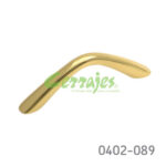 Jaladera Latón cc 64 mm L=82 mm 4082 L15 Latón pulido Tornillo #8 - 32X1"