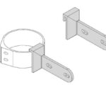 Juego de soporte lateral para panel galatea (2pz) neg