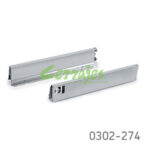 Corredera doble pared FGV "Prime" H=90mm L=500mm pintura epóxica plata