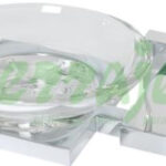 Jabonera base rectangular con  plato de cristal l cr