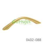 Jaladera Latón cc 96 mm L=117 mm 4091 L15 Latón pulido Tornillo #8 - 32X1"
