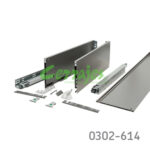 Jgo.Vionaro grafito 500 mm para 40 kg W<600 mm con cierre suave con cajon interno h=185