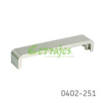 Jaladera Zamak cc 160 mm L=170 mm 4340 Z22 Niquel cepillado Tornillo #8 - 32X1"