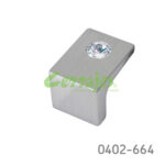 Jaladera cuadrada con cristal sw Zamak L=32 mm 4523 Z22 Niquel cepillado Tornillo M4x25mm