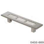 Jaladera Zamak / Cerámica cc 96 mm L=142 mm 4451 Z50 Acabado metálico con cerámica Tornillo M4x25mm