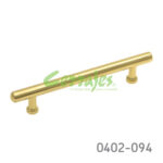 Jaladera Latón cc 96 mm L=134 mm 4087 L15 Latón pulido Tornillo #8 - 32X1"