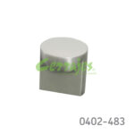 Botón Zamak Ø=22 mm 4313 Z22 Niquel cepillado Tornillo M4x25mm
