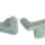 Par de cubiertas para jaladera Rincomatic "Syma14" Gris Plata mate