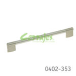 Jaladera Zamak / Acero Inoxidable cc 224 mm L=254 mm 4345 I14 Cepillado Tornillo #8 - 32X1"