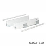 Jgo. Nova-Pro Classic blanco 500 mm para 40 kg con cierre suave con riel