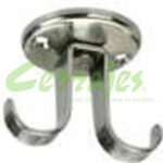 Gancho perchero doble sujecion superior 39 mm largo