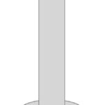 Columna h 695 mm d 120 mm con base d 420 mm aluminio