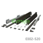Jgo. Nova-Pro Classic metalico 500 mm para 40 kg con cierre suave  con riel