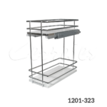 Extraíble con porta/botellas para 300 mm piso melamínico con corredera oculta amortizada