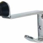 Tope perchero laminado para puerta cromado