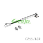 Pistón Italiana Ferramenta "K12" L=244mm color titanio 80N con enganche y tornillos