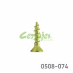 Tornillo para bisagra americana #6 x5/8" (15,875 mm) PH2 Latón brillante con punta