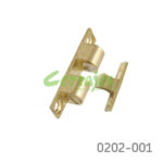Resbalón doble bola para puerta de gabinete Cerrajes Latón pulido L=40mm Empaque por docena