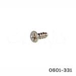 Tornillo M3,8x11,7 mm para fijación de taquete plástico en bisagras