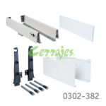 Juego de accesorios para cajón bajo tarja (cajón U) Cerrajes "TrioMax T6" blanco RAL9010