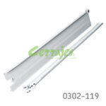Corredera pared sencilla Cerrajes "Impaz" H=149mm L=400mm epóxica Blanca Extensión parcial
