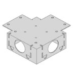 Conector 2 vias a 90 º antracita