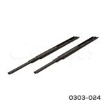 Corredera de baleros Cerrajes Reforzada L=500mm Electrólisis Negra Extensión total Espesor 1,2mm