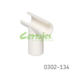 Enganche T para riel divisor Cerrajes "Impaz" blanco