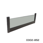 Frente interno con cristal para corredera "Stetik Slim Cristal" H167, para gabinete de 600mm
