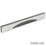 Jaladera Aluminio cc 224 mm L=254 mm 4632 A81 Cromo con negro Tornillo M4x25mm