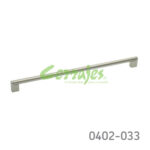 Jaladera Hierro (Acero) cc 409 mm L=437 mm 4186 H14 Niquel cepillado Tornillo M4Xx48mm